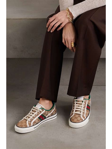 gucci shoes with tennis rackets|gucci 1977 tennis shoes women's.